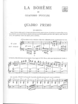 La Bohême - PUCCINI - Partition - Opéras